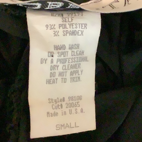 Roberta Size Small VINTAGE 1990s Black Rhinestone Ruched Formal Dress. - Picture 9 of 9